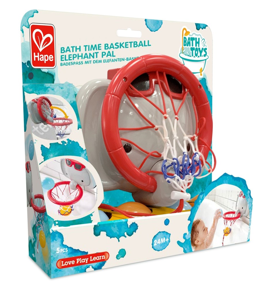 Toddler Hape Australia | Bath Time Basketball Elephant Pal